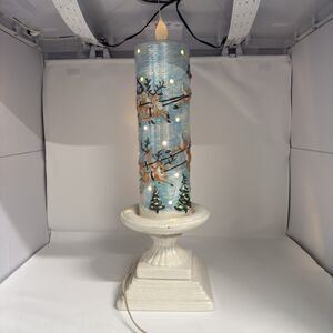 Ceramic Lighted Christmas Candle 3D Atlantic Mold Santa Reindeer 21 Inch